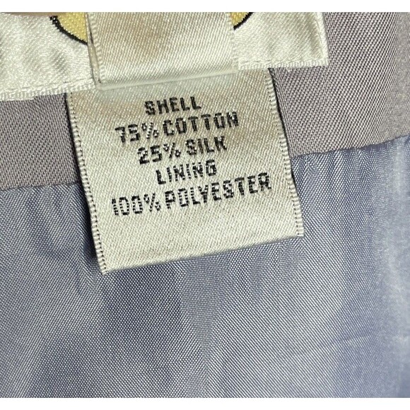 Talbots Pencil Skirt Size 14 Cotton & Silk Blend Career Casual Lavender Lined - Picture 9 of 9